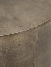 Mesa de centro redonda Rota, Estructura: tablero de fibras de dens, Superficie: aluminio recubierto, Greige, dorado, Ø 50 cm