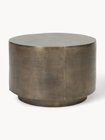 Okrągły stolik pomocniczy z metalu z efektem postarzania Rota, Aluminium powlekane, płyta pilśniowa średniej gęstości (MDF), Greige, odcienie złotego, Ø 50 cm