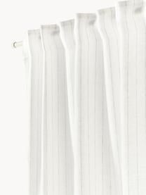 Tende semitrasparenti con multibanda Gardine Birch 2 pz, 100% lino, Bianco, Larg. 130 x Lung. 260 cm