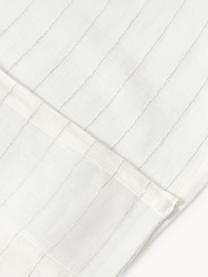Rideaux semi-transparents avec ruflette multiple Birch, 2 pièces, 100 % pur lin, Blanc, larg. 130 x long. 260 cm