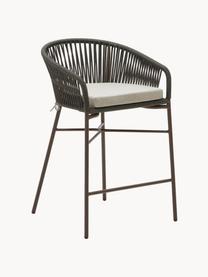Zahradní barové židle Yanet, 2 ks, Světle béžová, olivová, Š 55 cm, V 85 cm