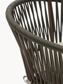 Yuinbarstoelen Yanet, 2 stuks, Bekleding: 100% polyester, Frame: gegalvaniseerd metaal, Geweven stof lichtbeige, olijfgroen, B 55 x H 85 cm