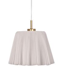 Lampada a sospensione Edith, Cotone, metallo, Beige, ottonato, Ø 20 x Alt. 25 cm