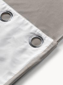 Rideaux occultants en velours avec œillets Rush, 2 pièces, 100% polyester (recyclé), certifié GRS, Gris, larg. 135 x long. 260 cm