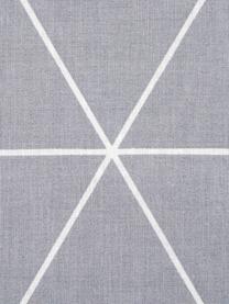 Biancheria da letto in cotone ranforce Lynn, Grigio, bianco, 155 x 200 cm + 1 federa 50 x 80 cm