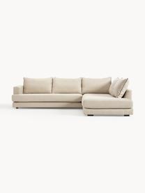 Ecksofa Tribeca, Bezug: 100 % Polyester Der hochw, Gestell: Massives Kiefernholz, Webstoff Beige, B 274 x T 192 cm, Eckteil rechts