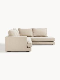 Ecksofa Tribeca, Bezug: 100 % Polyester Der hochw, Gestell: Massives Kiefernholz, FSC, Füße: Massives Buchenholz, lack, Webstoff Beige, B 274 x T 192 cm, Eckteil rechts