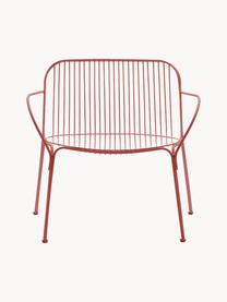 Fauteuil de jardin Hiray, Acier galvanisé, laqué, Rouge rouille, larg. 73 x prof. 65 cm