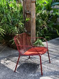 Sillón para exterior Hiray, Acero galvanizado pintado, Rojo cobrizo, An 73 x F 65 cm