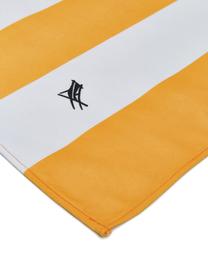 Plážová osuška z mikrovlákna Cabana, rychle schnoucí, Mikrovlákno (80 % polyester, 20 % polyamid), Oranžová, bílá, Š 90 cm, D 200 cm