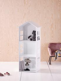 Libreria per bambini Sevilla, Pannello di fibra a media densità (MDF) rivestito, Legno laccato bianco, Larg. 40 x Alt. 117 cm