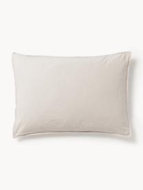 Funda de almohada de percal lavado Debbie, Beige claro, An 45 x L 110 cm