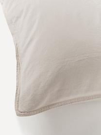 Funda de almohada de percal lavado Debbie, Beige claro, An 45 x L 110 cm