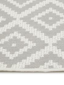In- & outdoor vloerkleed Miami, 70% polypropyleen, 30% polyester, Grijs, wit, B 80 x L 150 cm (maat XS)