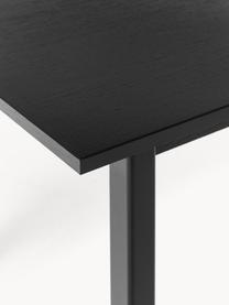 Rozkladací jedálenský stôl Calla, Dubové drevo, čierna lakovaná, Š 120/160 x H 90