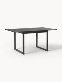 Rozkladací jedálenský stôl Calla, Dubové drevo, čierna lakovaná, Š 120/160 x H 90 cm