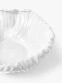 Dekorativní miska s žebrováním Milazzo, Kamenina, Bílá, Š 40 cm, V 15 cm