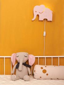 Nástenné svietidlo Elephant so zásuvkou, Kov práškovaný farbou, Svetloružová, Š 33 x V 29 cm