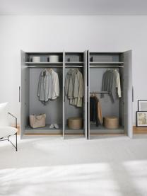 Armario modular Simone, 5 puertas (250 cm), diferentes variantes, Estructura: aglomerado con certificad, Madera, gris, Interior Basic (An 250 x Al 200 cm)