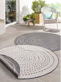 Tapis rond réversible intérieur-extérieur Bali, Gris, blanc crème, Ø 140 cm (taille M)