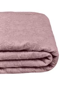 Bestickte Tagesdecke Madlon, Bezug: 100% Baumwolle, Mauve, B 180 x L 250 cm (für Betten bis 140 x 200 cm)