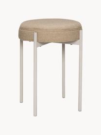 Gestoffeerde kruk Silo, Bekleding: 10% acryl, 90% polyester , Frame: gecoat staal, Geweven stof beige, lichtbeige, Ø 41 x H 45 cm