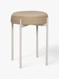 Tabouret rembourré Silo, Tissu beige, beige clair, Ø 41 x haut. 45 cm