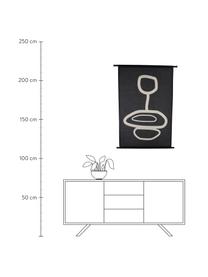 Nástěnná dekorace Organic, Plátno, umělá hmota, Černá, bílá, Š 83 cm, V 110 cm