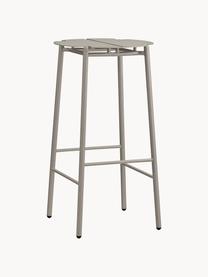 Taburete alto de metal para exterior Novo, Acero recubierto, Beige claro, Ø 38 x Al 75 cm