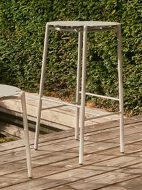 Zahradní barová židle z kovu Novo, Potažená ocel, Světle béžová, Ø 38 cm, V 75 cm