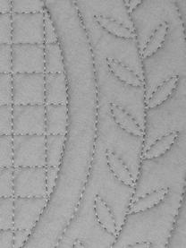 Manteles individuales redondos Boutis, 2 uds., 100% algodón, Gris, Ø 43 cm