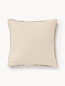 Housse de coussin 50x50 orientale en jute Nario, Rouge rouille, multicolore, larg. 50 x long. 50 cm