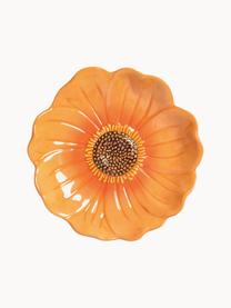 Bol flor dalia Flower, Cerámica de gres esmaltada, Naranja en forma de dalia, Ø 18 x Al 4 cm