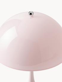 Mobile dimmbare LED-Tischlampe Panthella, H 24 cm, Lampenschirm: Stahl, beschichtet, Stahl Hellrosa, Ø 16 x H 24 cm