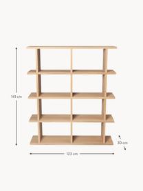 Holz-Regal Kona, Mitteldichte Spanplatte mit Eichenholzfurnier, lackiert

Dieses Produkt wird aus nachhaltig gewonnenem, FSC®-zertifiziertem Holz gefertigt., Eichenholz, hell lackiert, B 123 x H 141 cm