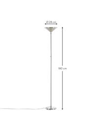 Velká stojací lampa Corong, Odstíny chromu, Ø 28 cm, V 180 cm
