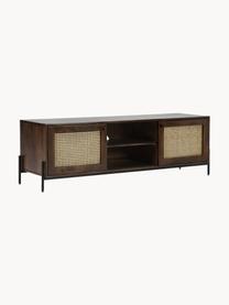 TV-Lowboard Vienna mit Wiener Geflecht, Korpus: Massives Mangoholz, Mangoholz, B 160 x H 50 cm