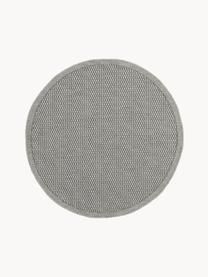 Tapis rond d'extérieur Toronto, 100 % polypropylène, Gris, Ø 120 cm (taille S)