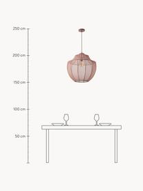 Lampada a sospensione in tessuto a rete Beau, Paralume: tessuto, Struttura: metallo verniciato a polv, Baldacchino: metallo verniciato a polv, Torrone, Ø 52 x Alt. 52 cm