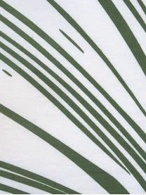 Baumwoll-Kissenbezüge Alessa mit Blätterprint, 2 Stück, Webart: Renforcé Fadendichte 144 , Weiss, Hellgrün, Dunkelgrün, 40 x 80 cm