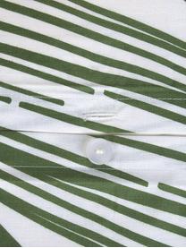 Baumwoll-Kissenbezüge Alessa mit Blätterprint, 2 Stück, Webart: Renforcé Fadendichte 144 , Weiß, Hellgrün, Dunkelgrün, 40 x 80 cm