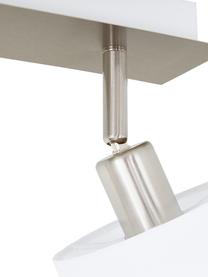 Klassischer Deckenstrahler Casper, Baldachin: Metall, vernickelt, Silberfarben, Weiß, B 32 x H 7 cm