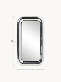 Espejo de pared de acero Chubby, Espejo: cristal, Plateado, An 45 x Al 80 cm