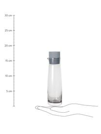 Essig- und Öl-Spender Olvigo aus Glas, 2er-Set, Verschluss: Silikon, Grau, Ø 5 x H 18 cm