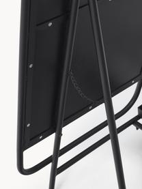 Vloerspiegel Theo met garderobe, Metaal, Zwart, B 93 x H 175 cm
