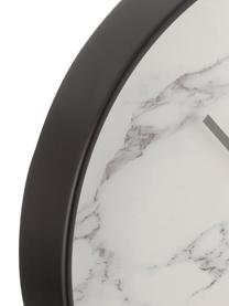 Horloge murale design Marble, Plastique, Noir, Ø 40 cm