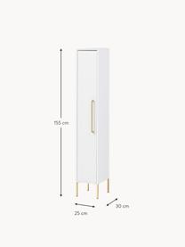 Bad-Hochschrank Palladia, B 25 cm, Weiß, Goldfarben, B 25 x H 155 cm