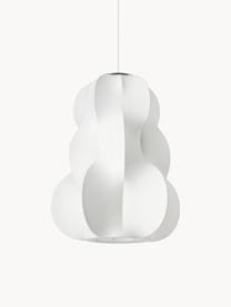 Lampada a sospensione effetto seta Arwa, Paralume: plastica effetto seta, Baldacchino: metallo verniciato a polv, Bianco, Ø 50 x Alt. 60 cm