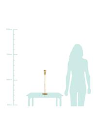 Grosser Kerzenhalter Steven, Metall, beschichtet, Messingfarben, Ø 11 x H 51 cm