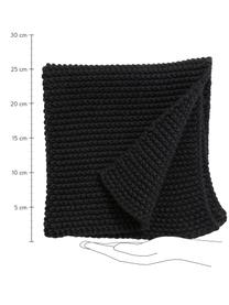 Manique coton bio tricot Merga, 6 pièces, Noir